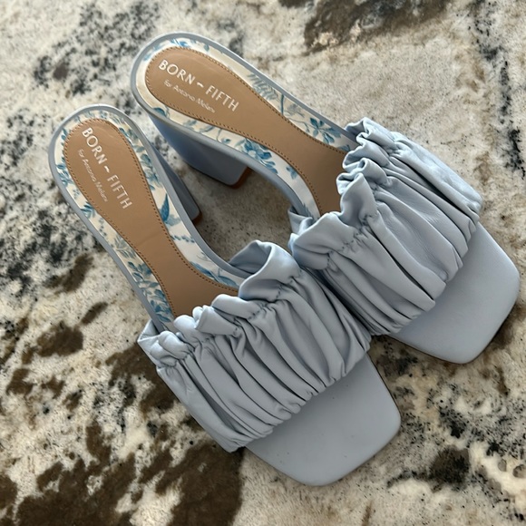 ANTONIO MELANI Shoes - ANTONIO MELANI BORN ON FIFTH BABY BLUE LEATHER HEELS